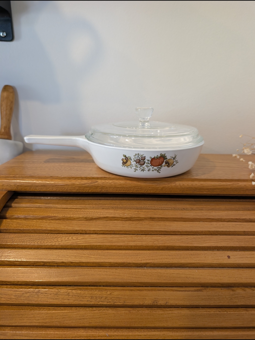 Vintage Corning Ware “Spice of Life” Skillet with Lid — Made in Canada